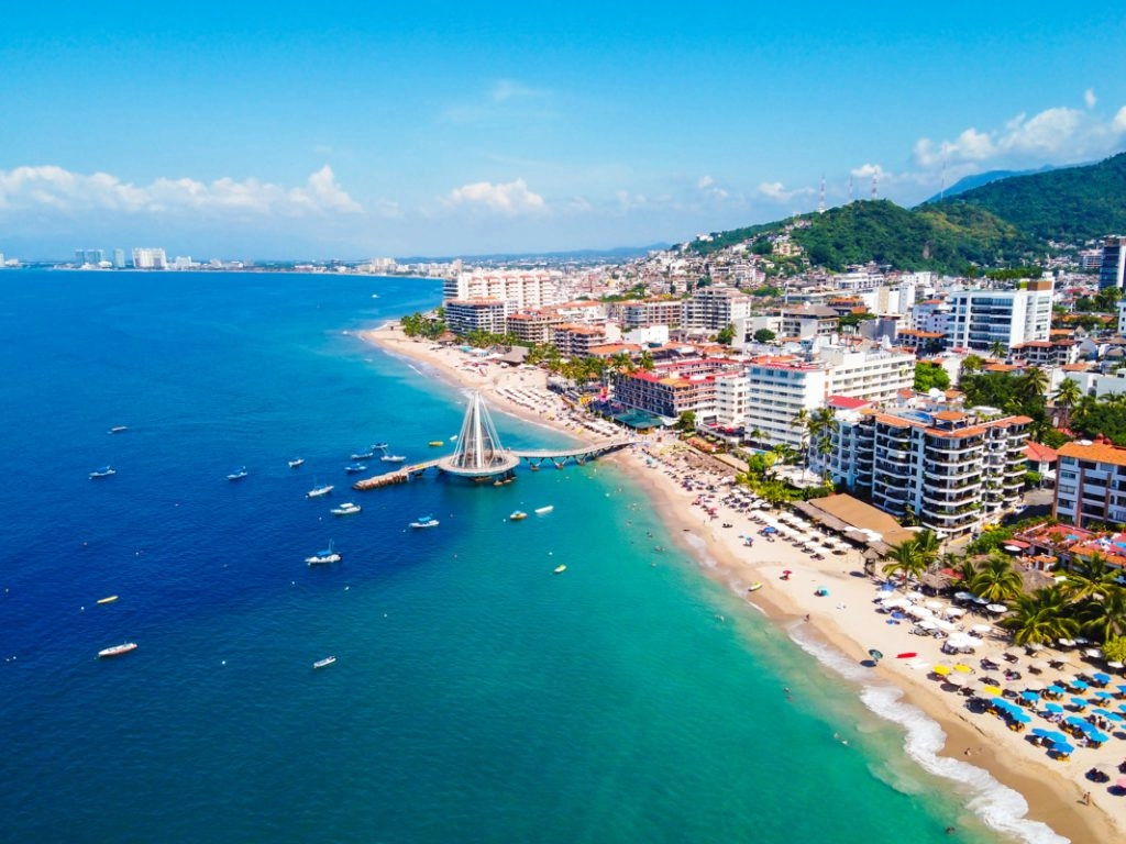 Aerial view of the city of Puerto Vallarta