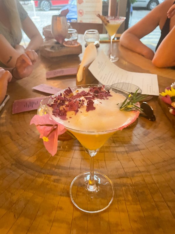 cocktail at mezcal y sal puerto vallata mexico