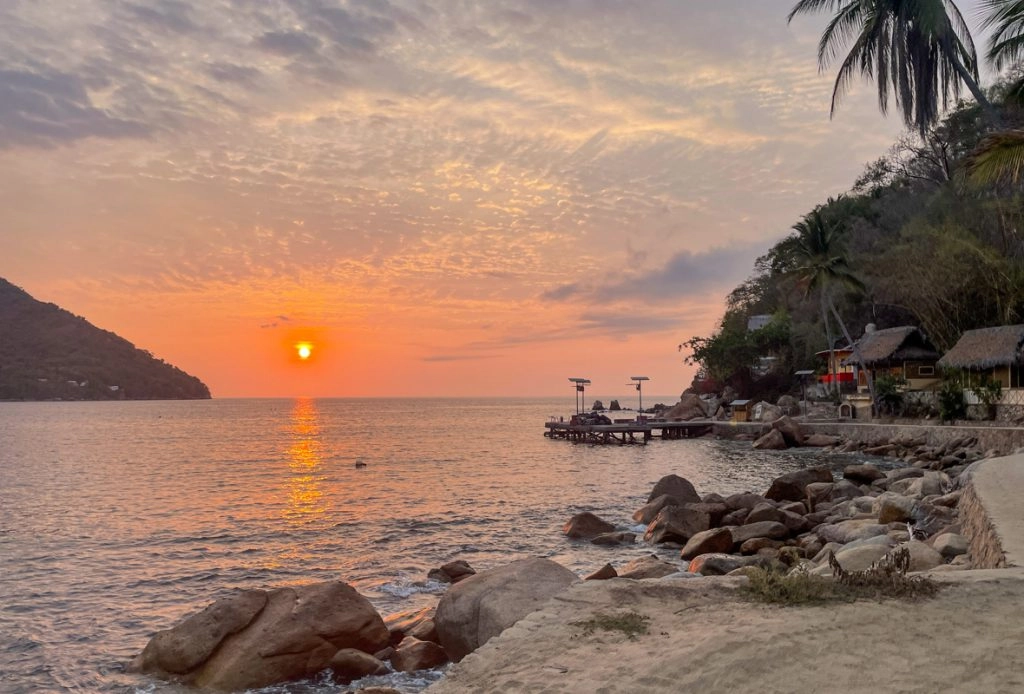 sunset in puerto vallarta mexico