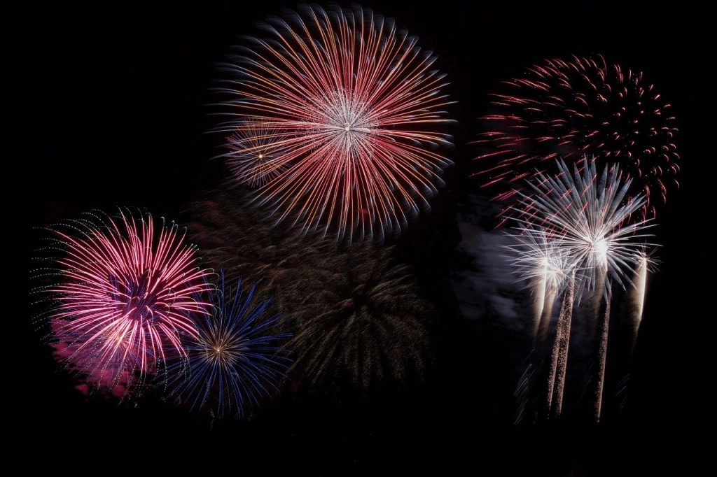 fireworks in sky