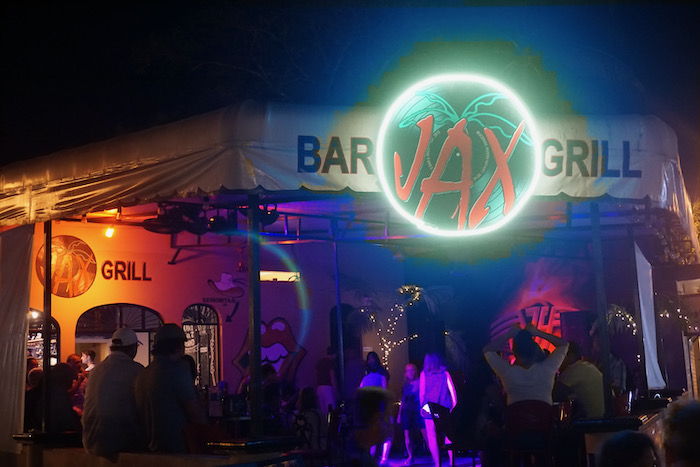 band playing live music at jax bar and grill in bucerias