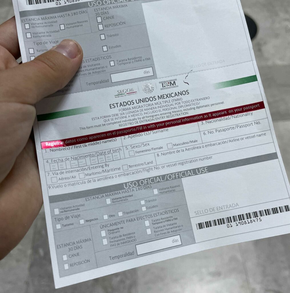 mexico immigration form