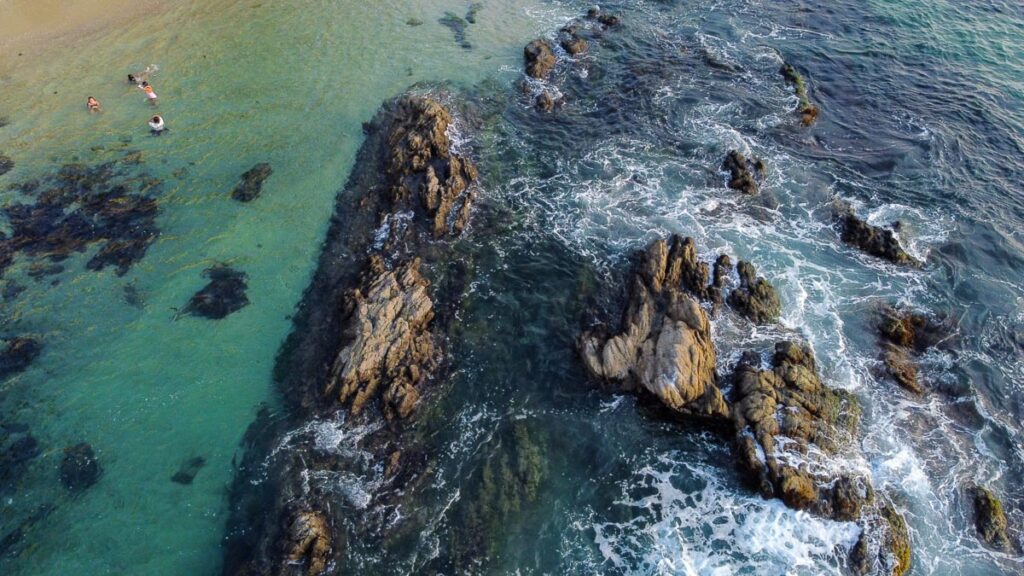 rocks in ocean in puerto vallarta