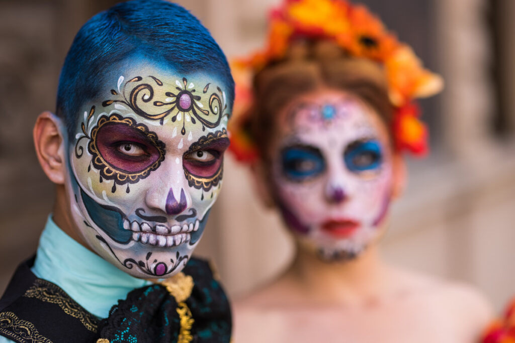 face painting day of the dead puerto vallarta