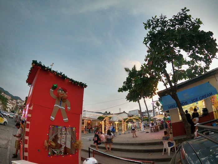 Puerto Vallarta Malecon during christmas