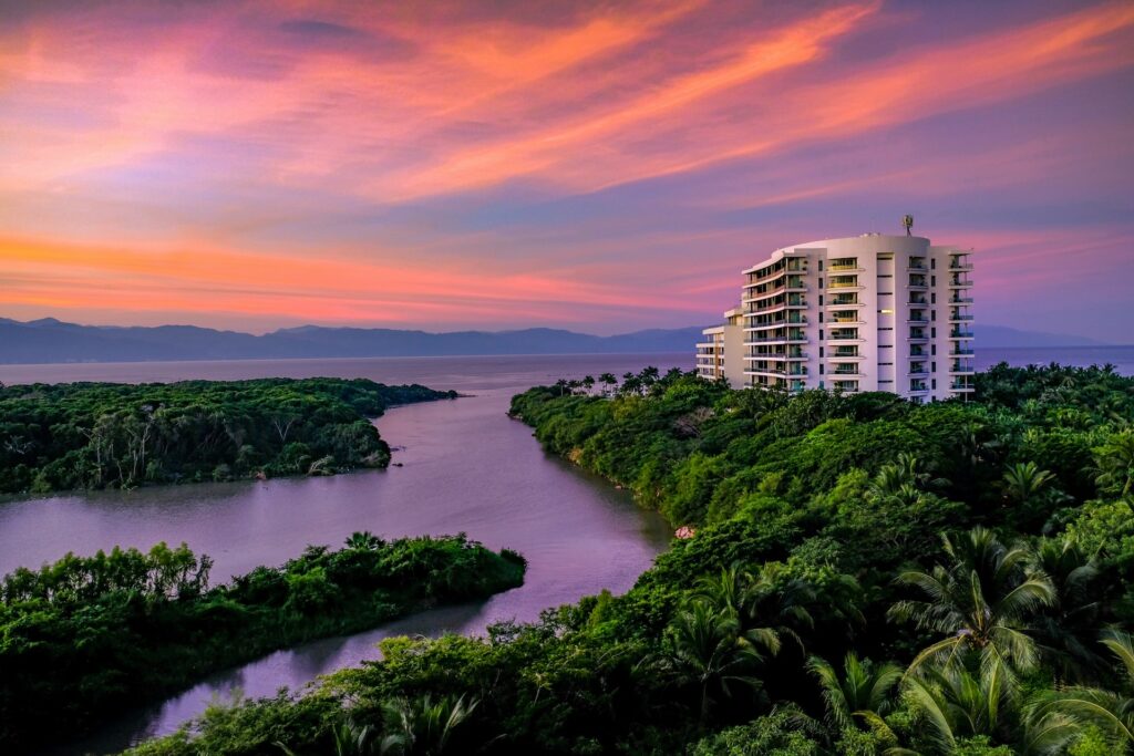 sunset in nuevo vallarta