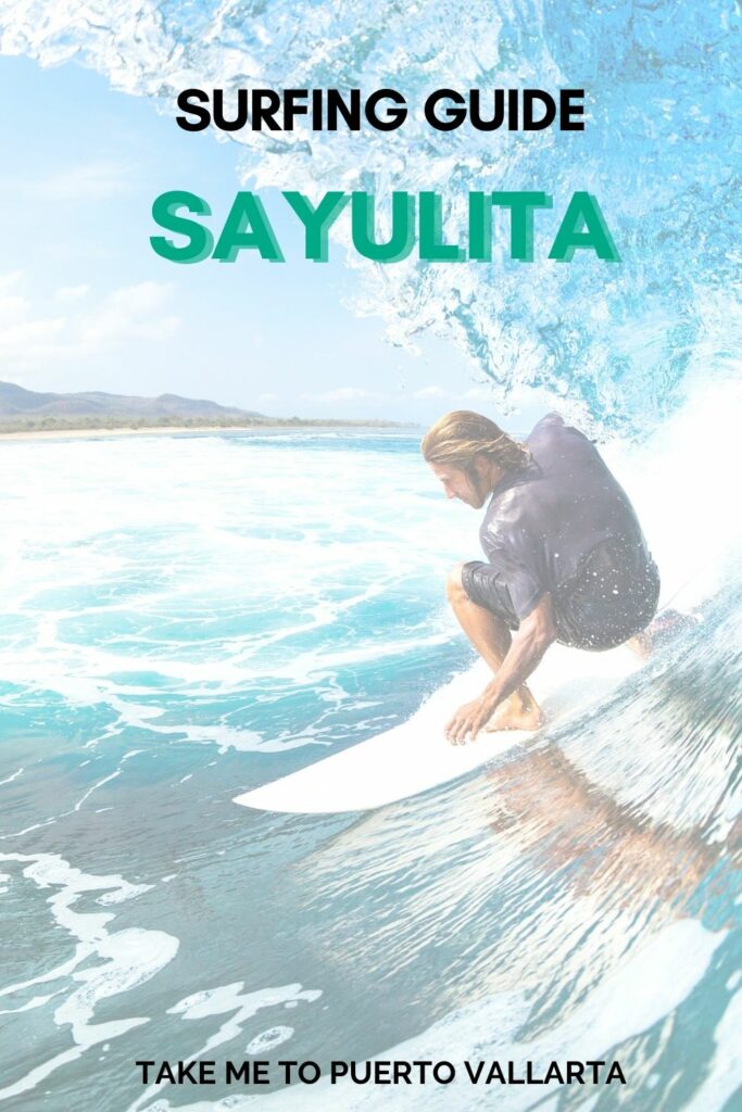 surfing in sayulita pin