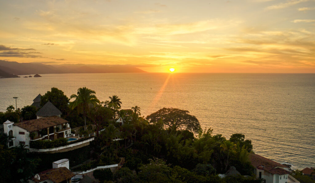 sunset in puerto vallarta mexico