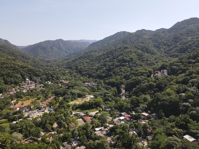 A drone's-eye-view of Mismaloya town