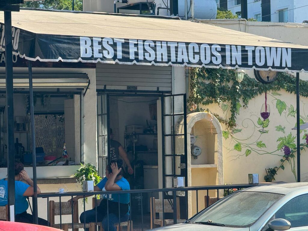 a restaurant in puerto vallarta that says best fish tacos in town